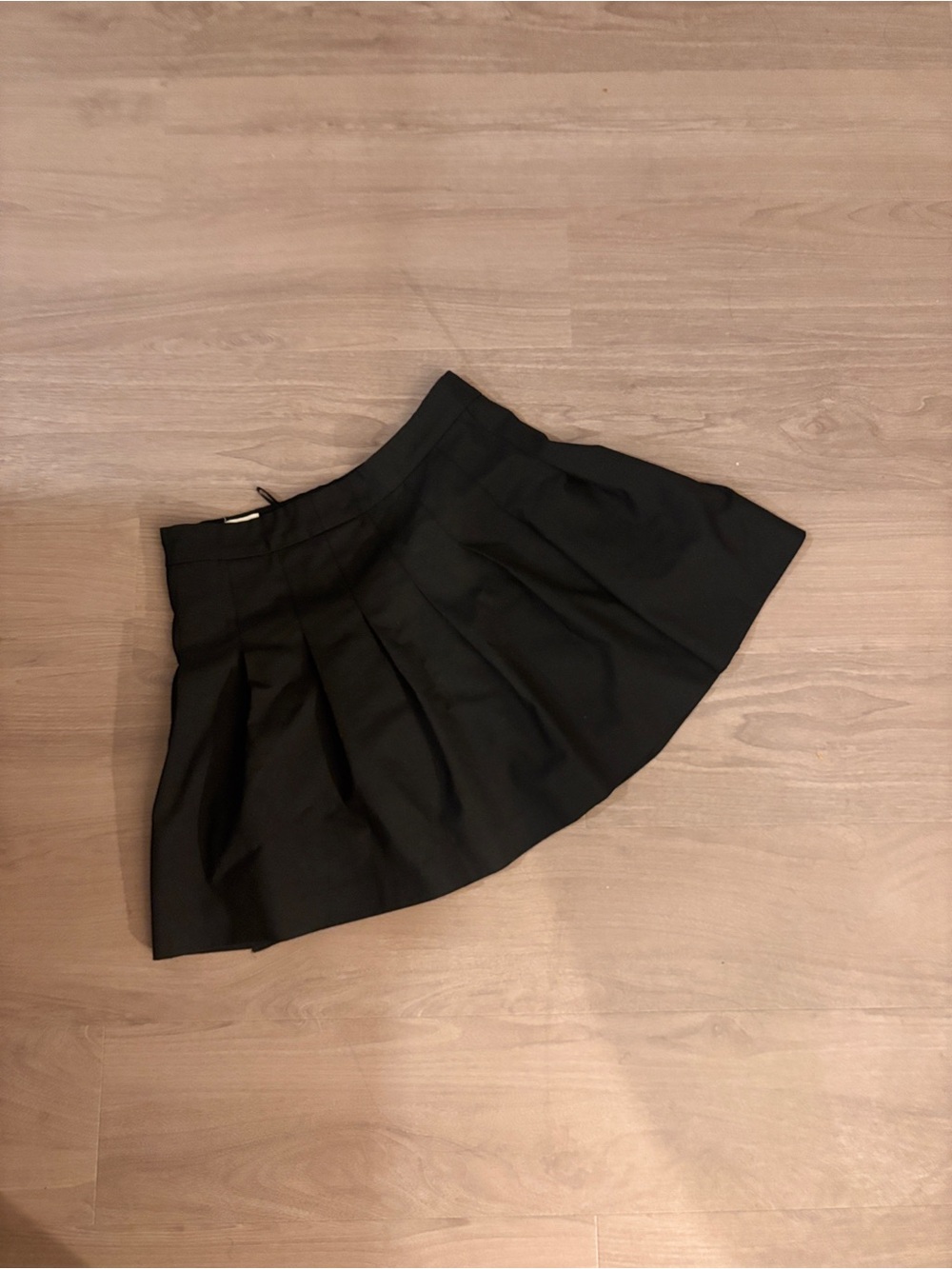Aritzia Black Pleated Mini Skirt
